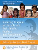 Parents & Their Infants, Toddlers & Preschoolers - 16 Group Sessions - Facilitator Instructional Manual for Teaching Children (NP2CIM16)