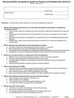 Parents & Adolescents - Nurturing Skills Competency Scale - Pkg/50 (NSCS-PA)