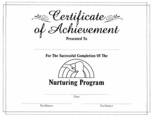 Certificates for Parent's - pkg/20 (CERP) - Nurturing Parenting ...