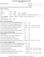 Family Social History Questionnaire - pkg/40 (FSHQ)