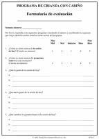 Spanish Program Evaluation Forms - pkg/120 (SPEF)