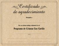 Spanish Certificates Volunteer - pkg/20 (SPCERV)